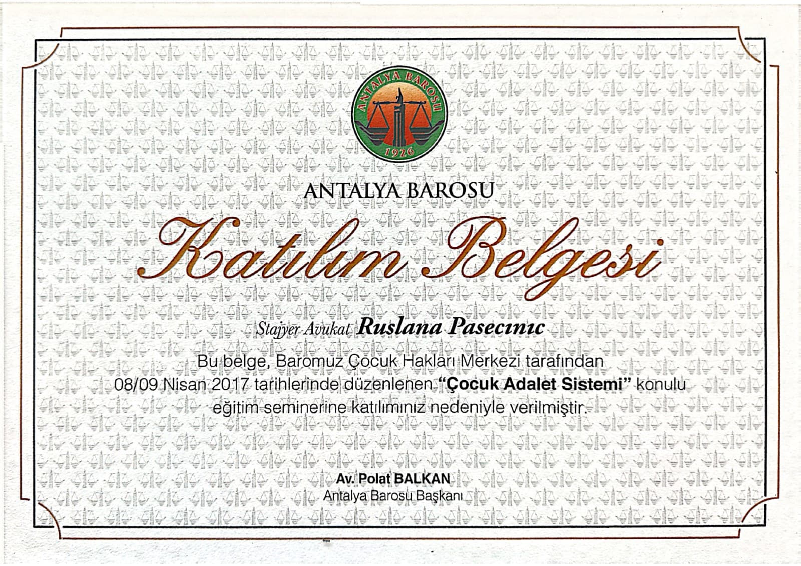 Çocuk Adalet Sistemi Eğitimi